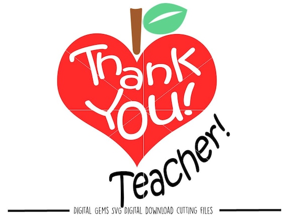Download Thank You Teacher svg / dxf / eps / png files. Digital | Etsy