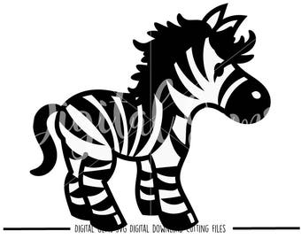 Zebra svg / dxf / eps / png files. Digital download. Compatible with Cricut and Silhouette machines. Small commercial use ok