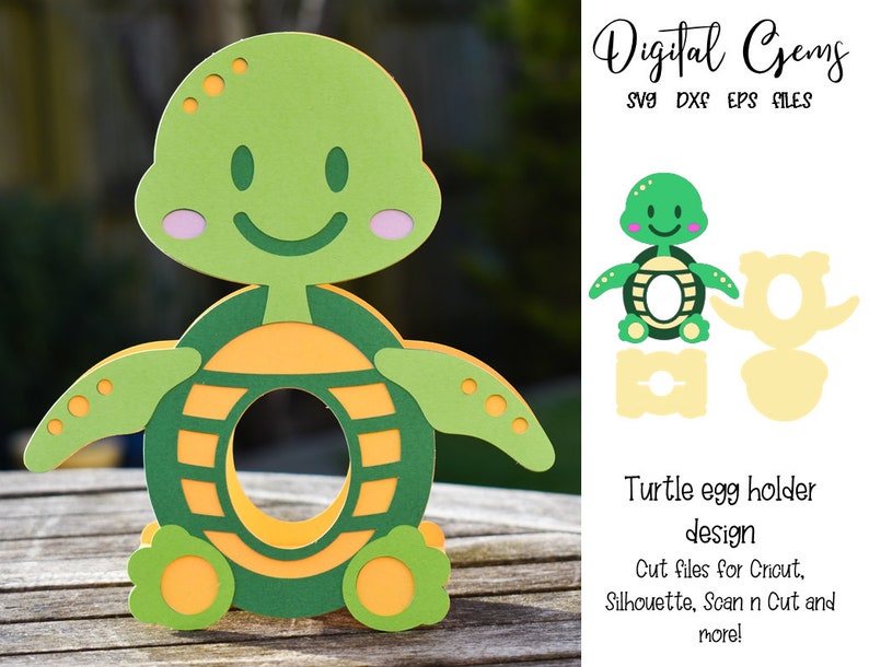 Download Clip Art Art Collectibles Easter Svg Dxf Eps Files Turtle Egg Holder Design And Scan N Cut Digital Download Compatible With Silhouette Cricut