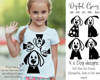 Dog designs svg / dxf / eps / png files. Digital download. Compatible with Silhouette, Cricut, SCAL, Scan n Cut etc.