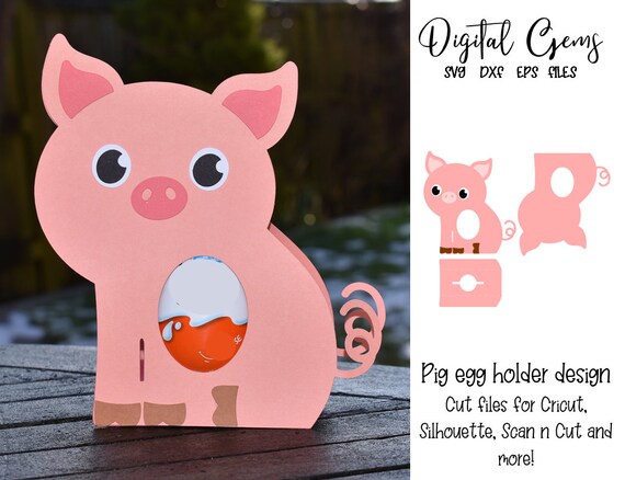 Download Pig Egg Holder Design Easter Svg Dxf Eps Files Digital Etsy