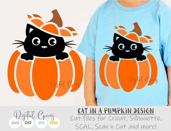 Download Halloween Cat Pumpkin Svg Dxf Eps Png Files Download Etsy SVG, PNG, EPS, DXF File