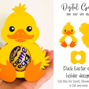 Duck, Easter egg holder svg / dxf / eps files. Digital download. Compatible with Silhouette, Cricut, SCAL, and Scan n Cut.
