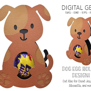 Egg holder SVG | Dog design. Digital download. Works with Cricut Joy / Explore / Maker and more!