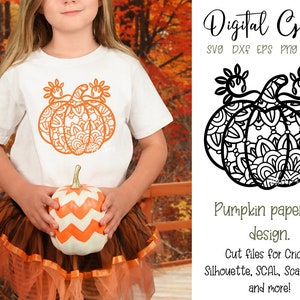 Pumpkin, Halloween / Thanksgiving svg / dxf / eps / png files. Digital download. Works with Cricut, Silhouette, Scan n Cut, SCAL & more!