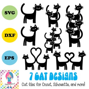 Cats Bundle SVG, Instant download, Cat SVG, Cats Svg Cut Files for Cricut, Cats Clipart, Cats Vector, Cat Silhouette Svg, Cricut, Silhouette