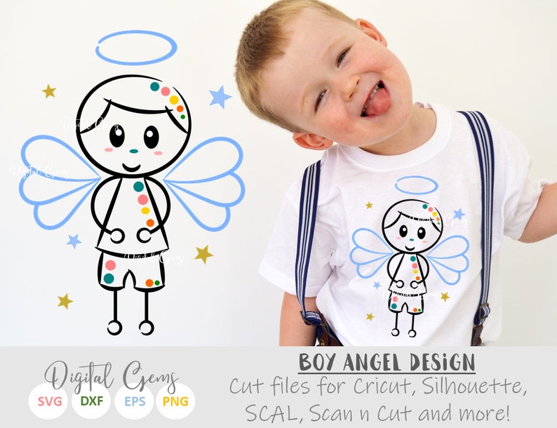 Download Boy Angel svg / dxf / eps / png files. Digital download. | Etsy