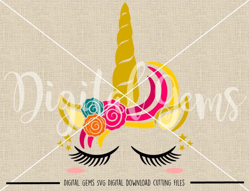 Unicorn Face Svg / Dxf / Eps / Png Files. Digital Download. Compatible ...