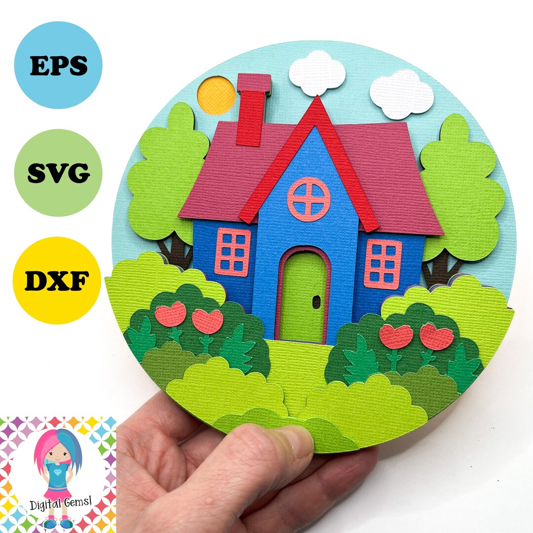 3D Home Shadow Box SVG: Layered Paper Cut Files (digital Download) - Etsy