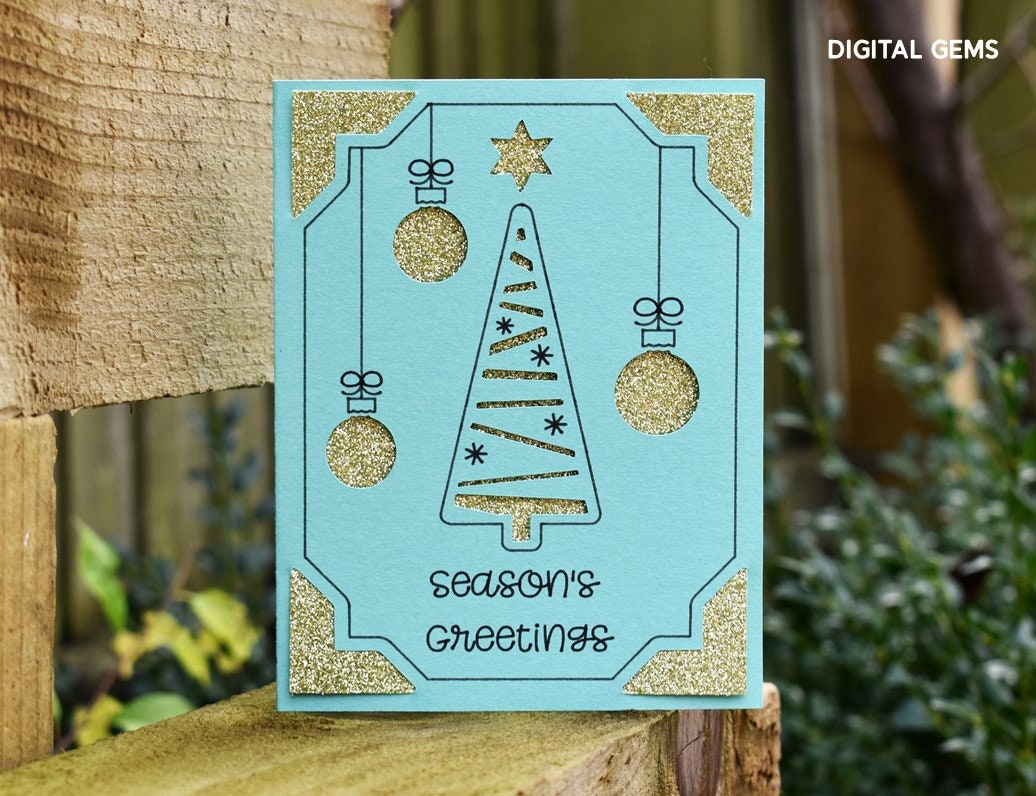 Christmas Tree Insert Card Design. Digital Download, Cricut Joy ...
