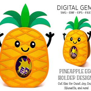Egg holder SVG | Pineapple design. Digital download. Works with Cricut Joy / Explore / Maker and more!