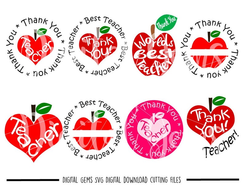 Download Thank You Teacher svg / dxf / eps / png files. The files work | Etsy