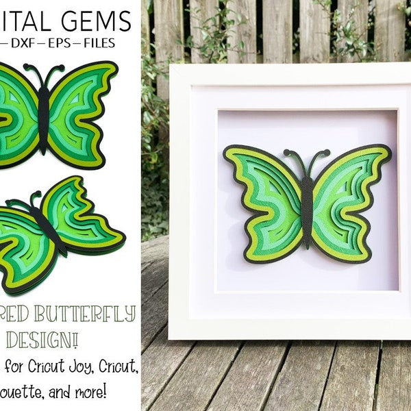 Butterfly shadow box SVG | Digital download. Works with Cricut Joy / Explore / Maker and more! Butterfly shadow box SVG | Digital download. Works with Cricut Joy / Explore / Maker and more!