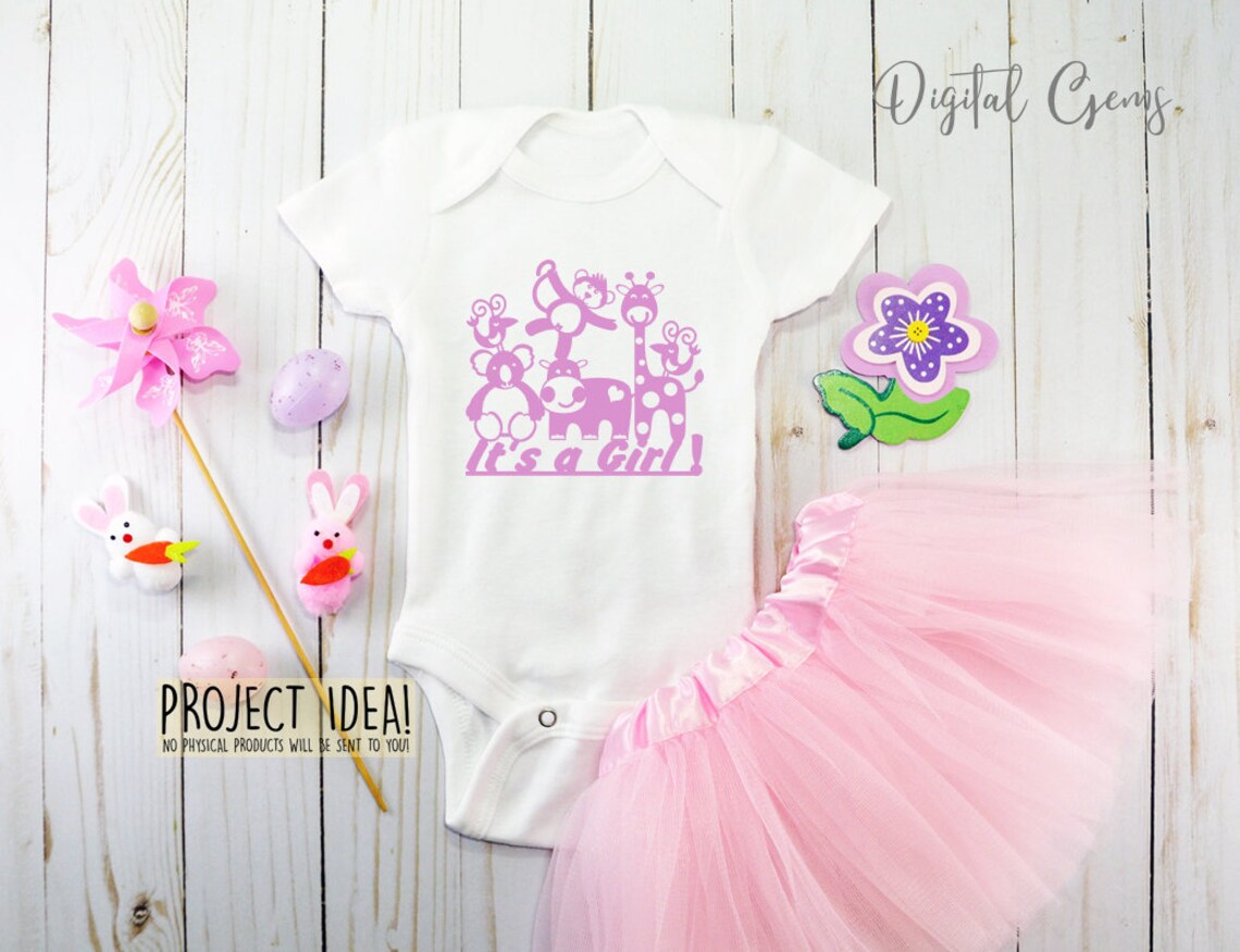It's a Girl Paper Cut Design. Svg / Dxf / Eps / Png Files - Etsy UK