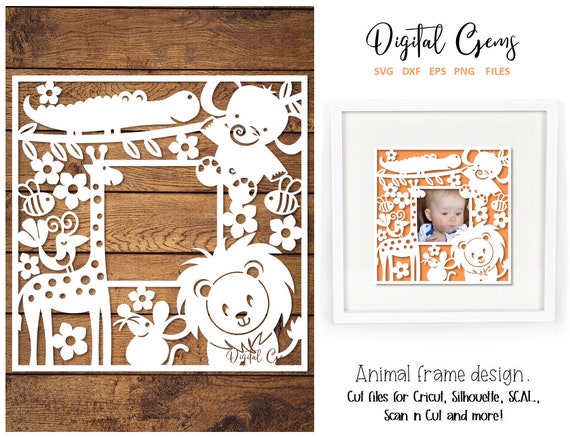 Download Animal Frame Paper Cut Design Svg Dxf Eps Png Files And Etsy