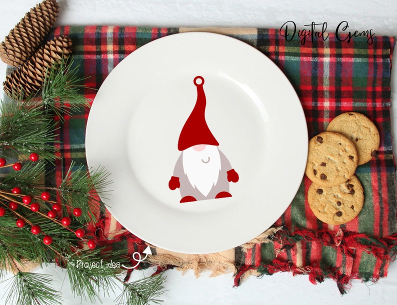 Download Gnome Christmas gift tag & bookmark designs svg / dxf ...