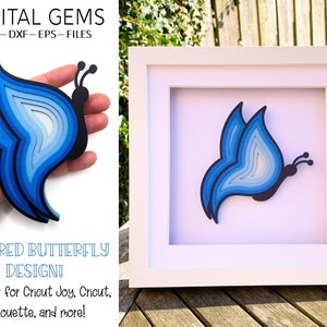 Butterfly shadow box SVG | Digital download. Works with Cricut Joy / Explore / Maker and more!