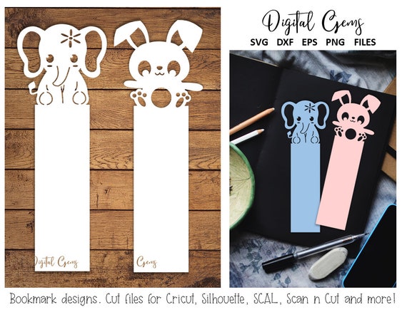 Download Bookmark Svg Dxf Eps Png Files Digital Download Compatible With Cricut And Silhouette Machines Small Commercial