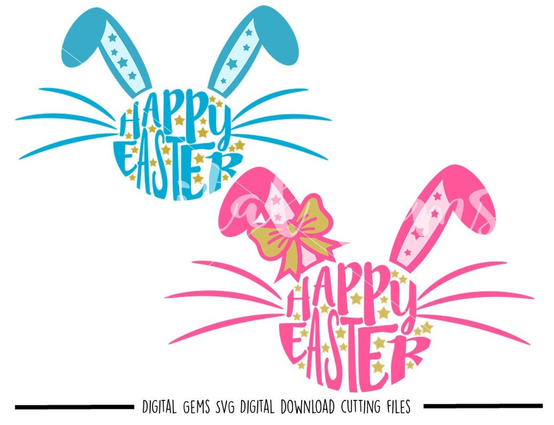 Easter Bunny Svg / Dxf / Eps / Png Files. Digital Download. Compatible ...