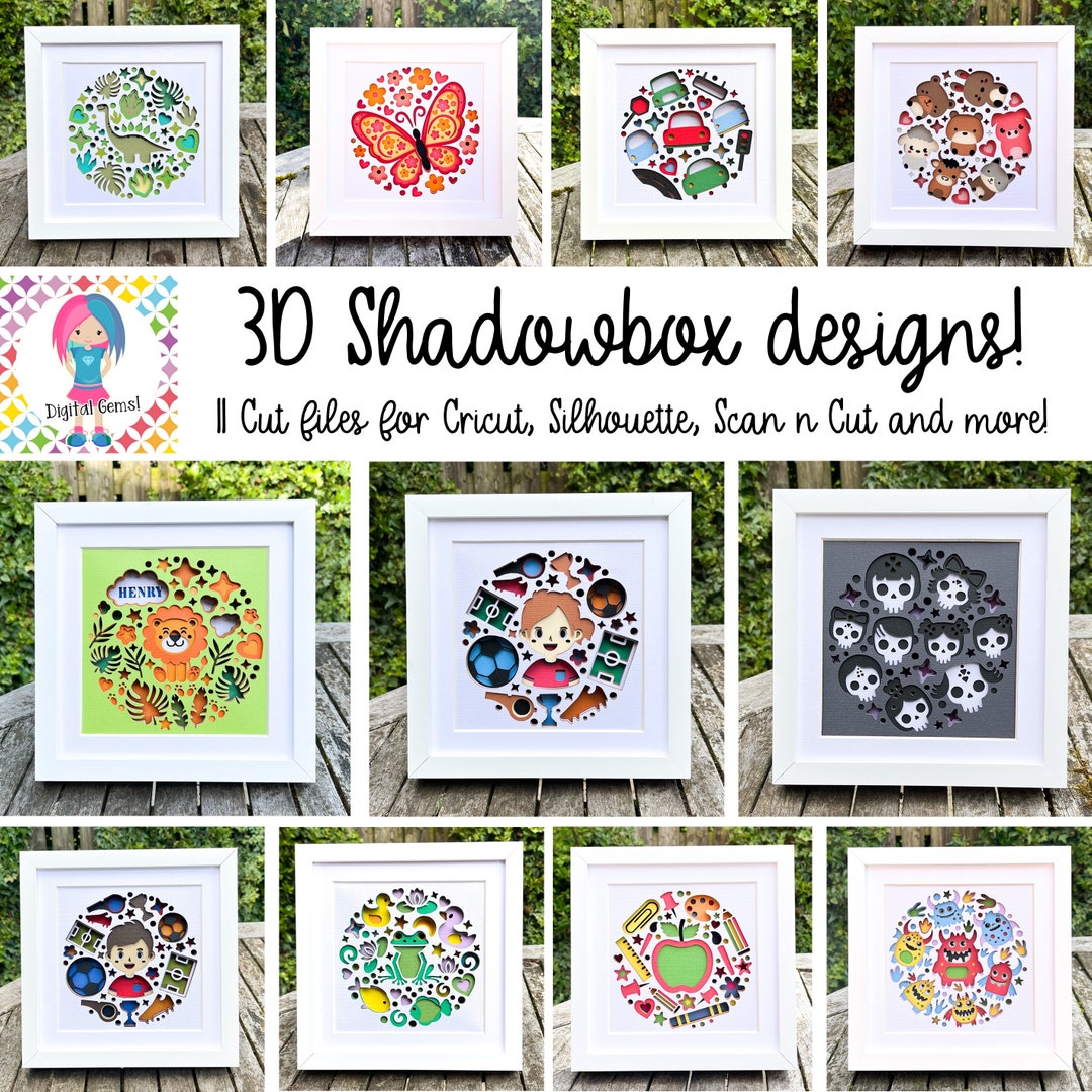 3D Shadow Box Design Bundle: 11 SVG/DXF/EPS Files (digital Download) - Etsy