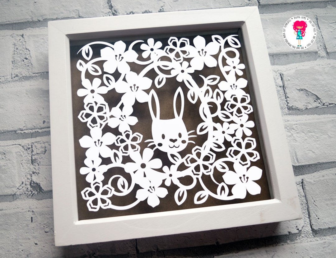 Bunny Rabbit Paper Cut Svg / Dxf / Eps / Files and Pdf / Png Printable ...