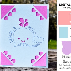 Wal hallo! Cricut Joy Kartendesign. svg/dxf/eps-Dateien. Digitaler Download.