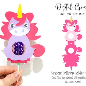 Unicorn Lollipop Holder Design Svg / Dxf / Eps Files. Digital - Etsy UK