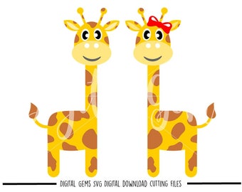 Giraffe svg / dxf / eps / png files. Digital download. Compatible with Silhouette, Cricut, SCAL, and Scan n Cut. Small commercial use ok.