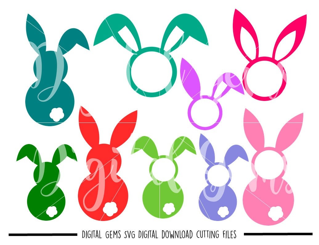 Easter Bunny Rabbit Svg / Dxf / Eps / Png Files. Digital Download ...