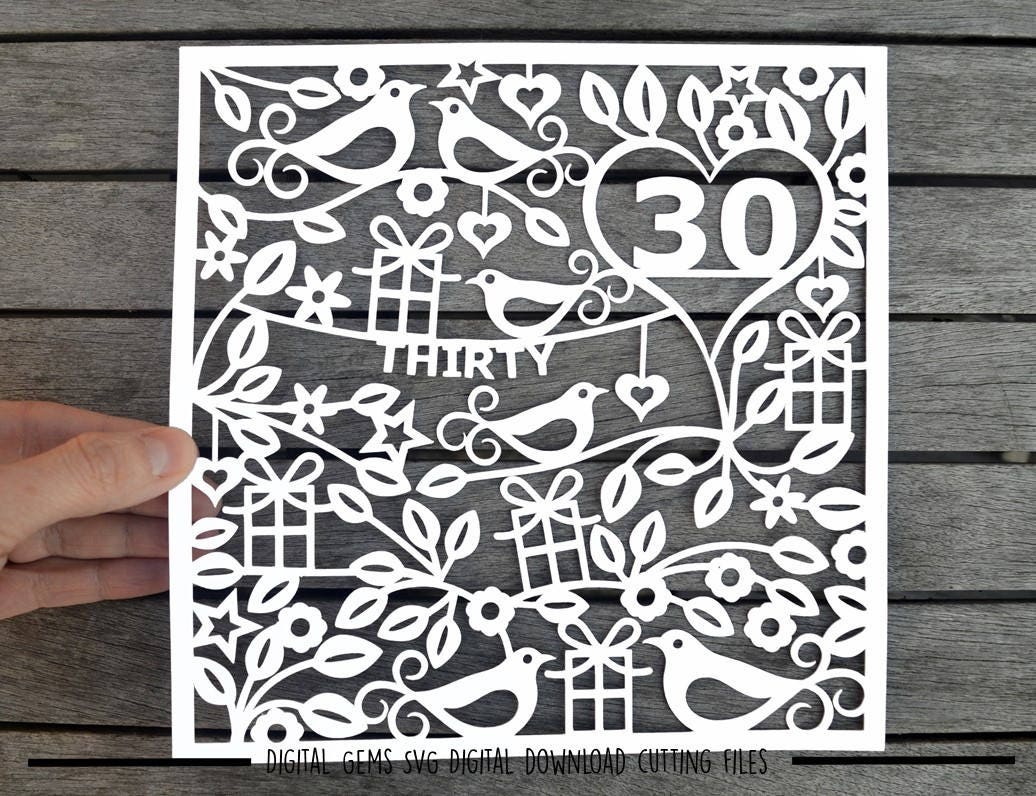 Birthday Paper Cut Design Bundle Svg / Dxf / Eps / Png Files and Pdf ...