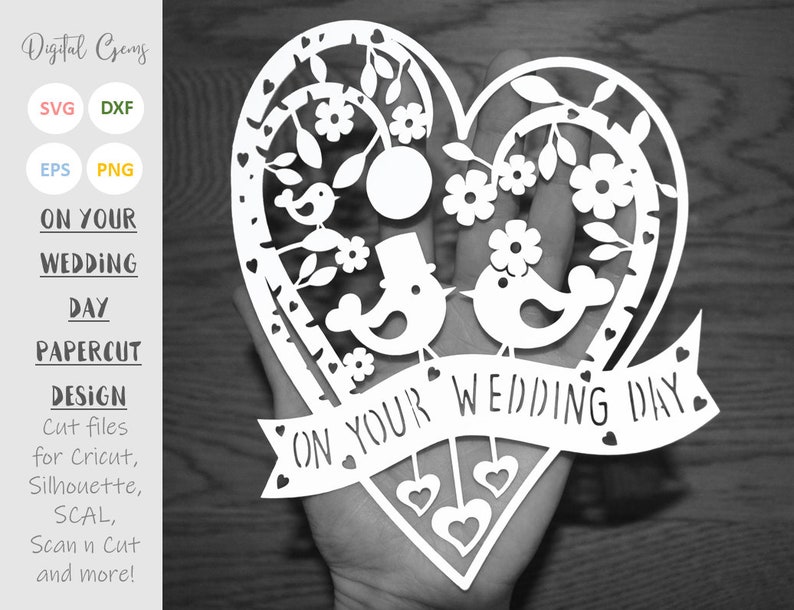 Download Wedding Day paper cut svg / dxf / eps / files and pdf ...