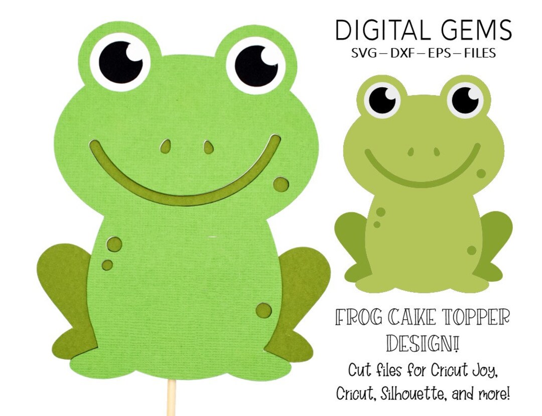 Adorno para tarta SVG/Diseño de rana. Descarga digital. Funciona con ...