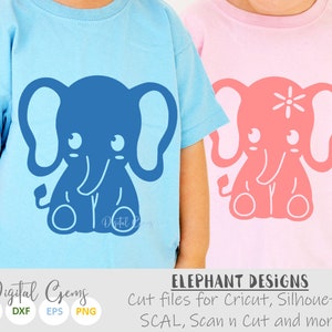 Elephant svg / dxf / eps / png files. Digital download. Compatible with Cricut, Silhouette, Scan n cut, & SCAL software. Commercial use ok.