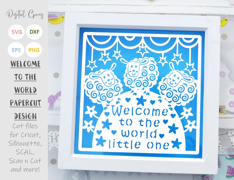New Baby Paper Cut. Welcome to the World Svg / Dxf / Eps Files | Etsy UK