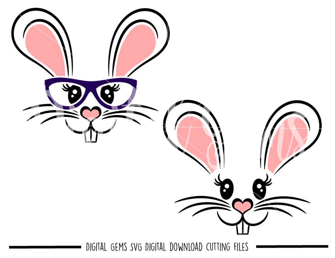 Svg Rex Rabbit Face Rabbit Face, Easter Svg / Dxf / Eps / Png Files. Digital Download ...