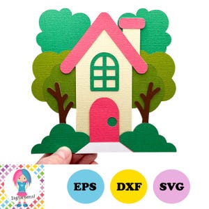 Casa SVG | Nova casa, design de artesanato em papel para inauguração de casa. Download digital. Funciona com Cricut Joy / Explore / Maker e muito mais!