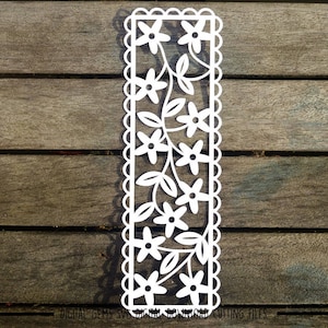 Bookmark paper cut svg / dxf / eps / files and pdf / png printable templates for hand cutting. Digital download. Small commercial use ok.
