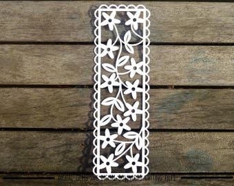 Bookmark paper cut svg / dxf / eps / files and pdf / png printable templates for hand cutting. Digital download. Small commercial use ok.