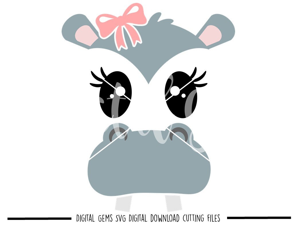 Download Hippo face svg / dxf / eps / png files. Digital download ...