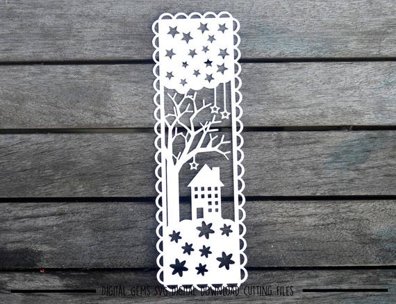 Download Bookmark Paper Cut Svg Dxf Eps Files And Pdf Png Etsy