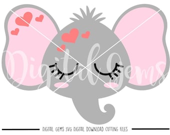 Elephant svg / dxf / eps / png files. Digital download. Compatible with Cricut and Silhouette machines. Small commercial use ok
