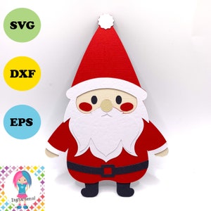 Santa Christmas SVG | Digital download. Works with Cricut / Cricut Joy / Explore / Maker and more!