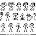 Stick People Svg / Dxf / Eps / Png Files. Digital Download. Compatible ...