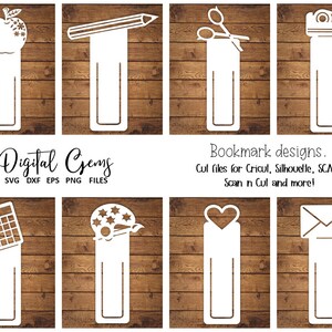 Bookmark, school teacher designs. svg / dxf / eps / png files. Digital download. Compatible with Cricut, Silhouette, SCAL, Scan n Cut.