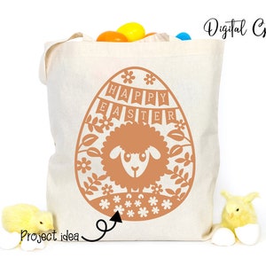 Easter Egg, Lamb Paper Cut Design. Svg / Dxf / Eps / Png Files and Pdf ...
