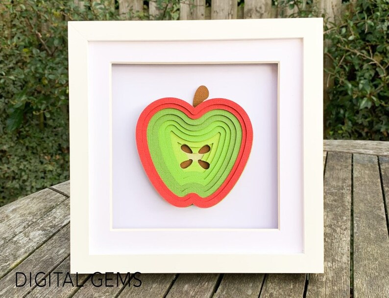 Apple Shadow Box SVG | Digital Download. Works With Cricut Joy ...