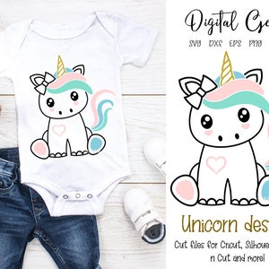 Unicorn svg / dxf / eps / png files. Digital download. Works with Cricut, Silhouette, Scan n Cut, SCAL and more!