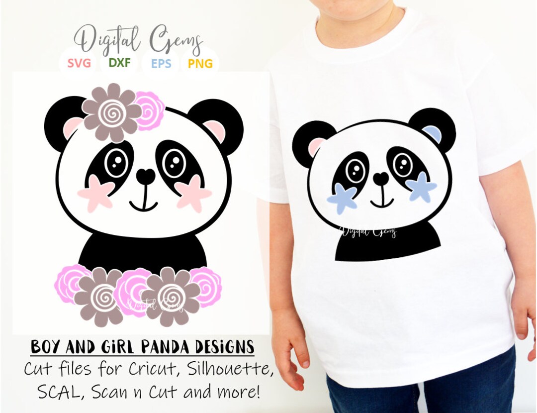 Panda Designs. Svg / Dxf / Eps / Png Files. Digital Download ...