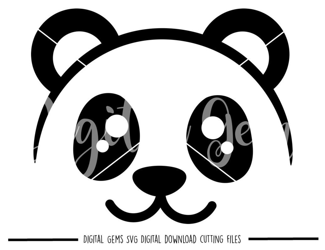 Panda Bear Svg / Dxf / Eps / Png Files. Digital Download. Compatible ...