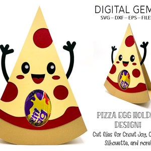 Egg holder SVG | Pizza design. Digital download. Works with Cricut Joy / Explore / Maker and more!